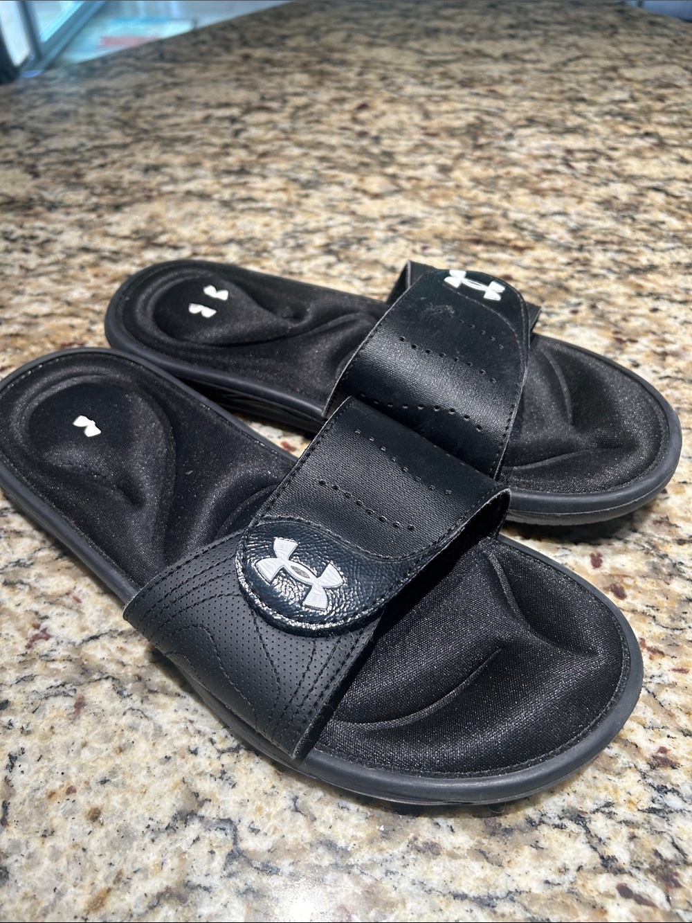 Under Armour Black Youth Adjustable Slide Sandals